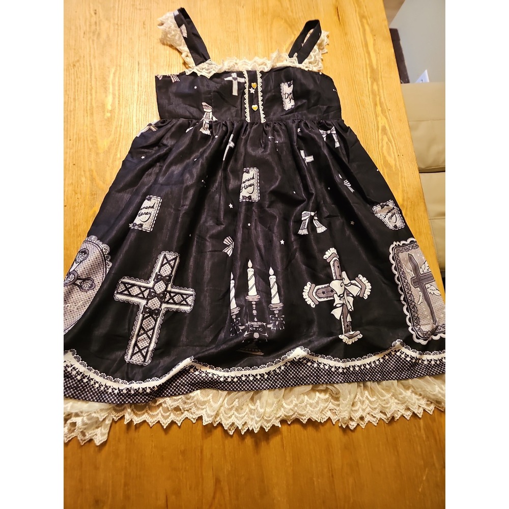 NWT Diamond Honey Gothic Lolita Cross & Candle JSK - Size Large